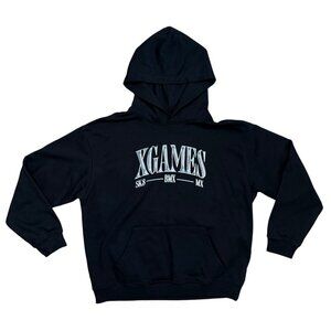 X GAMES Russel Athletics Official Merch Black Chrome Graphic Hoodie NWOT Large
